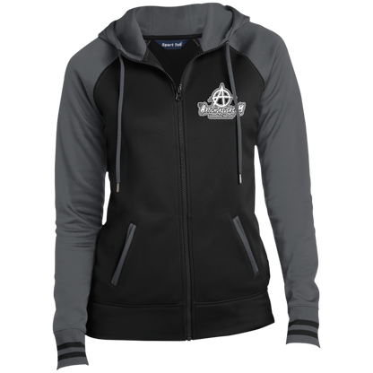 Embroidered Ladies' Moisture Wick Full-Zip Hooded Jacket