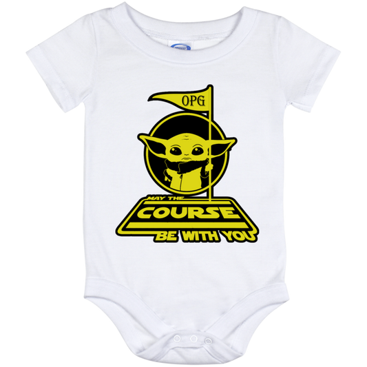 OPG Custom Design #21. May the course be with you. Star Wars Parody and Fan Art. Baby Onesie 12 Month