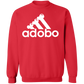 ArtichokeUSA Custom Design. Adobo. Adidas Parody. Crewneck Pullover Sweatshirt