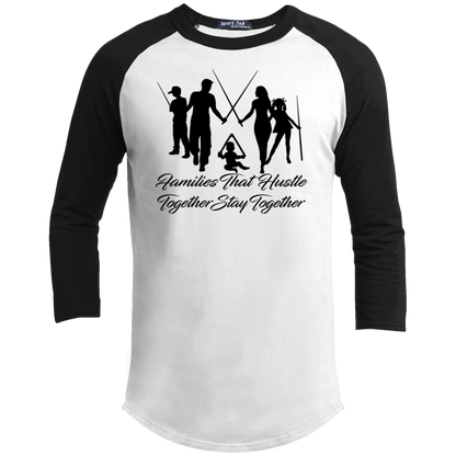 The GHOATS Custom Design. #11 Families That Hustle Together, Stay Together. Youth 3/4 Raglan Sleeve Shirt