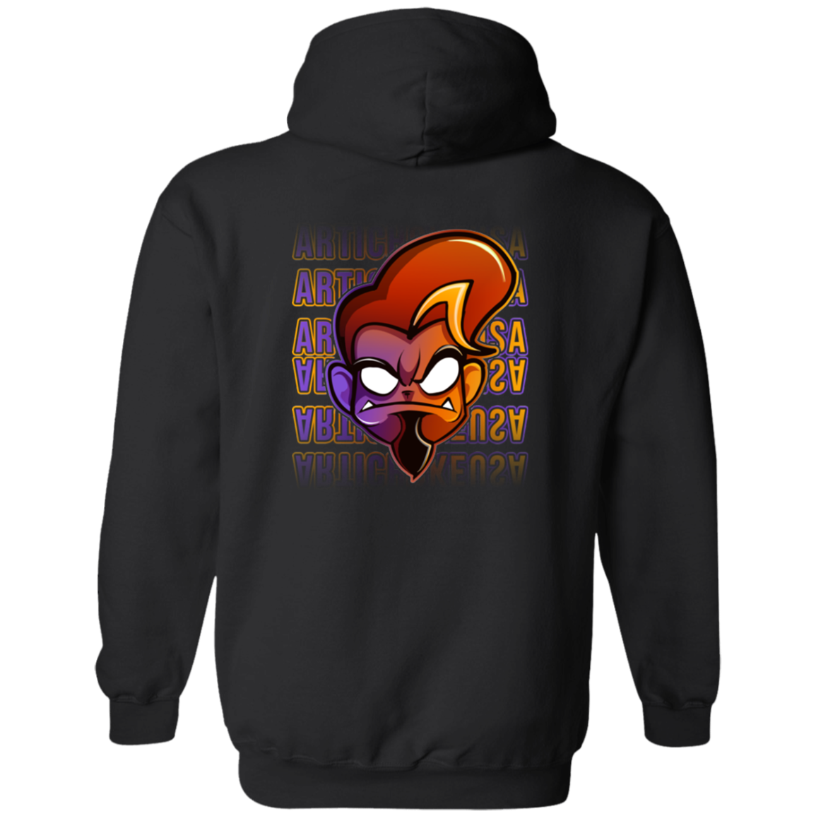 ArtichokeUSA Character and Font design. Let's Create Your Own Team Design Today. Arthur. Zip Up Hooded Sweatshirt