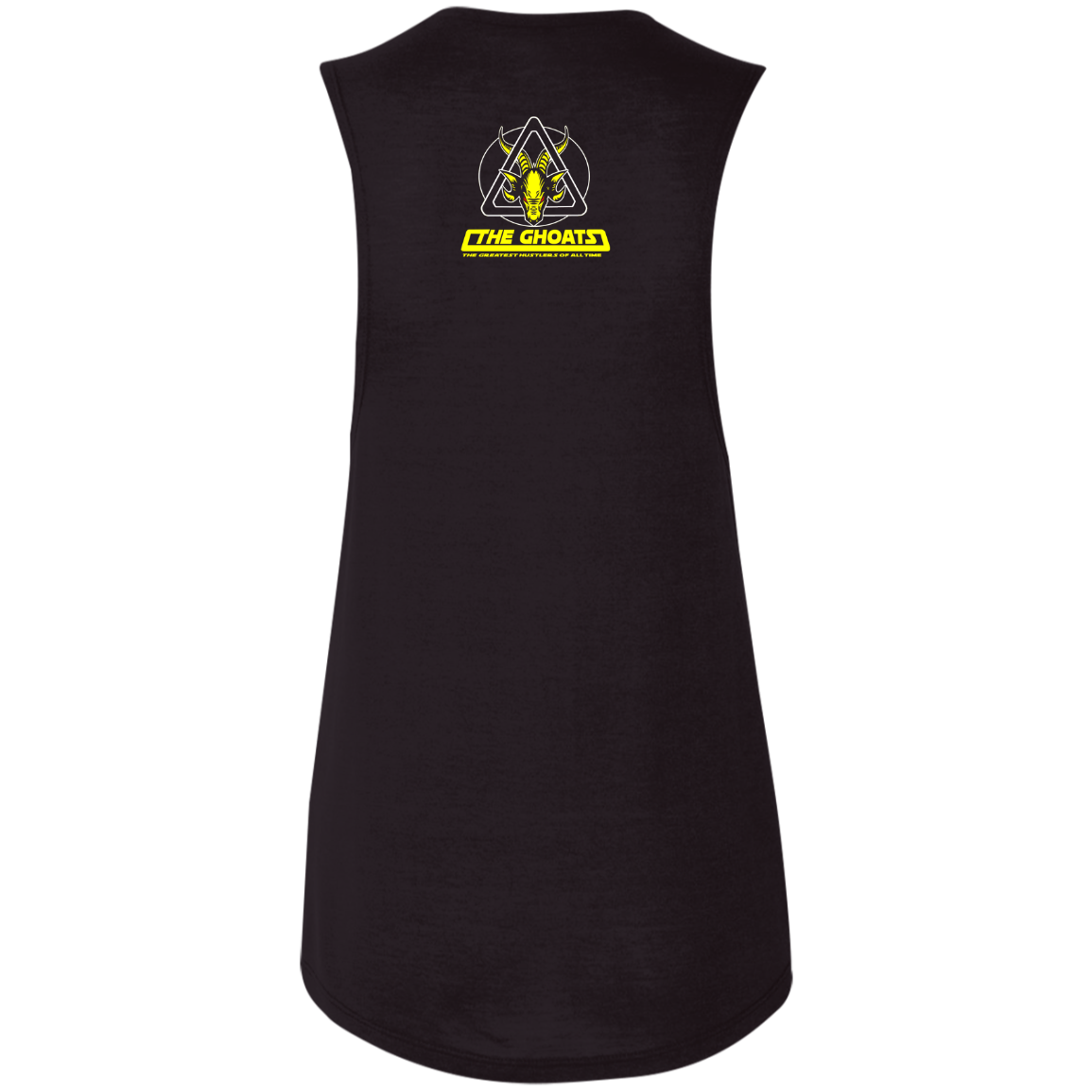 The GHOATS Custom Design. # 39 The Dark Side of Hustling. Ladies' Flowy Muscle Tank