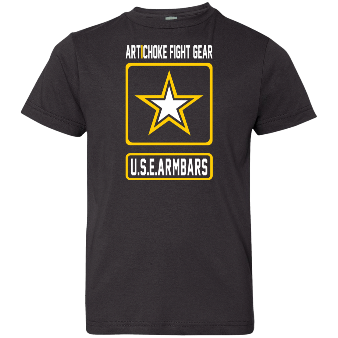 Artichoke Fight Gear Custom Design #2. USE ARMBARS. Youth Jersey 100% Combed Ringspun Cotton T-Shirt