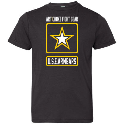 Artichoke Fight Gear Custom Design #2. USE ARMBARS. Youth Jersey 100% Combed Ringspun Cotton T-Shirt