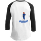 ArtichokeUSA Character and Font design. Let's Create Your Own Team Design Today. Amber. Men's 3/4 Raglan Sleeve Shirt