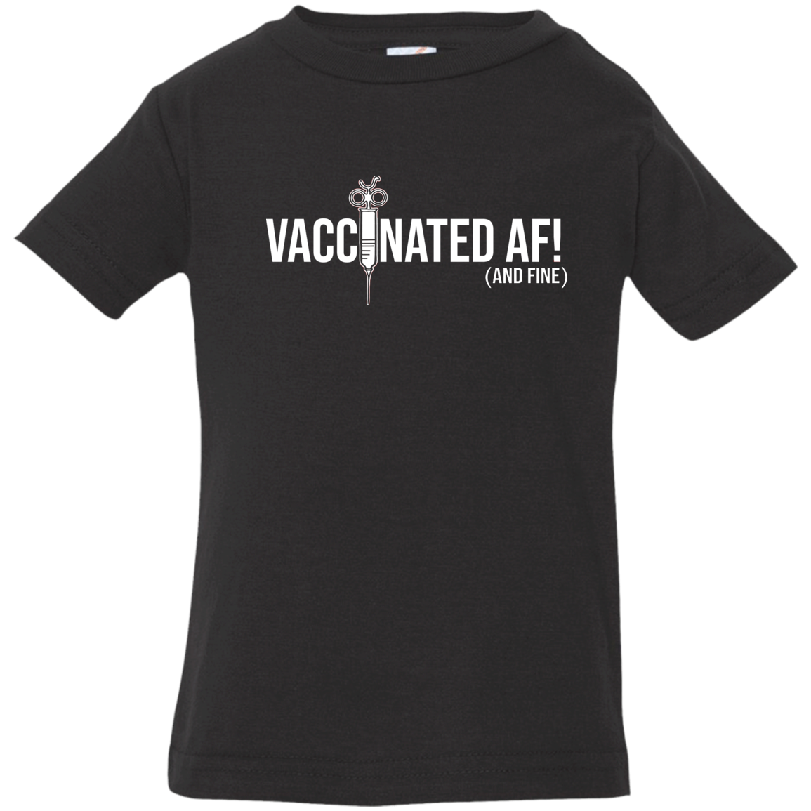 ArtichokeUSA Custom Design. Vaccinated AF (and fine). Infant Jersey T-Shirt
