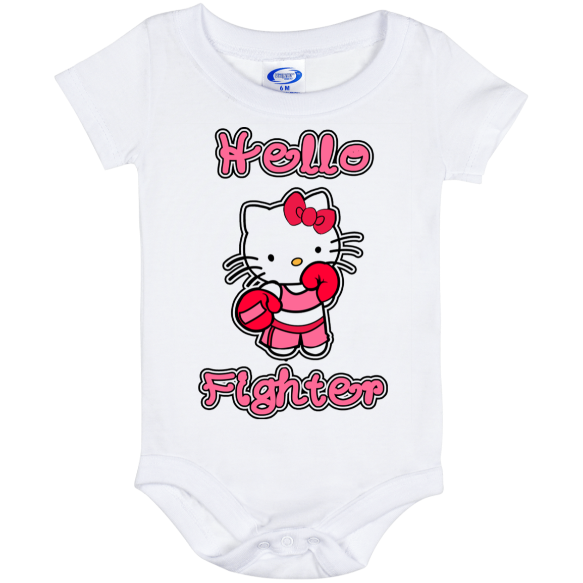 Artichoke Fight Gear Custom Design #11. Hello Fighter. Baby Onesie 6 Month