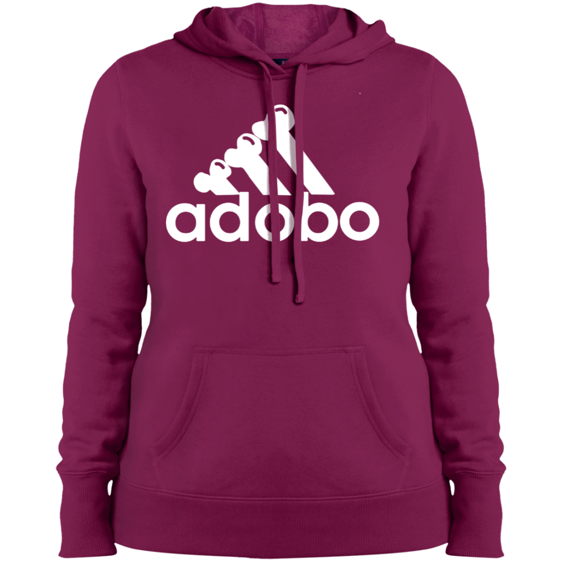 ArtichokeUSA Custom Design. Adobo. Adidas Parody. Ladies' Pullover Hooded Sweatshirt