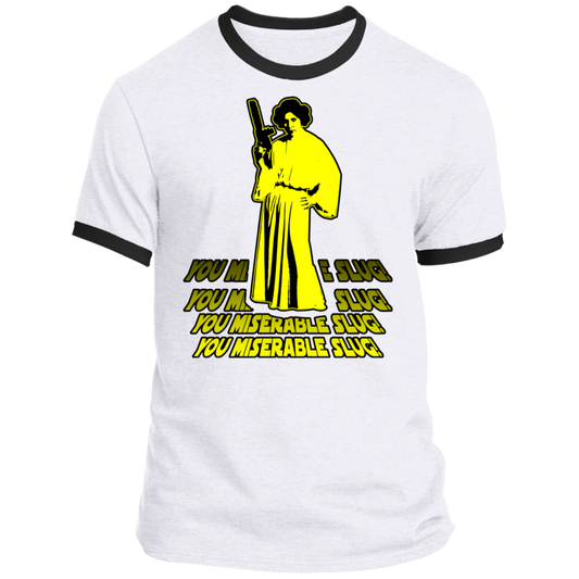 ArtichokeUSA Custom Design. You Miserable Slug. Carrie Fisher Tribute. Star Wars / Blues Brothers Fan Art. Parody. Ringer Tee