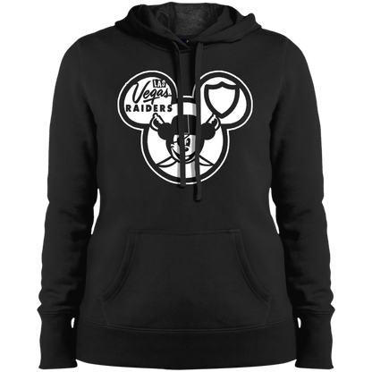 ArtichokeUSA Custom Design. Las Vegas Raiders & Mickey Mouse Mash Up. Fan Art. Parody. Ladies' Soft Style Hoodie