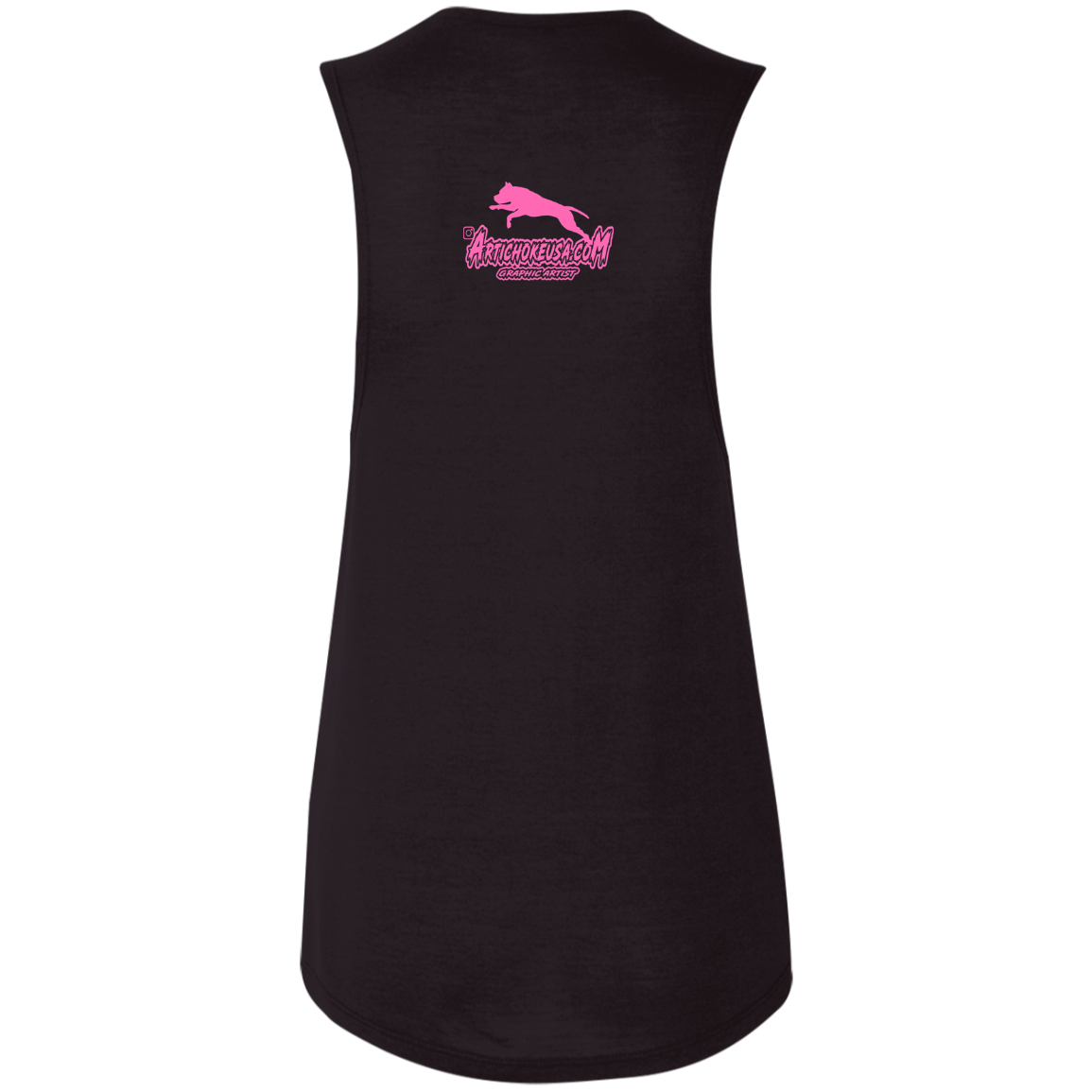 ArtichokeUSA Custom Design. Ruffing the Passer. Pitbull Edition. Female Version. Ladies' Flowy Muscle Tank