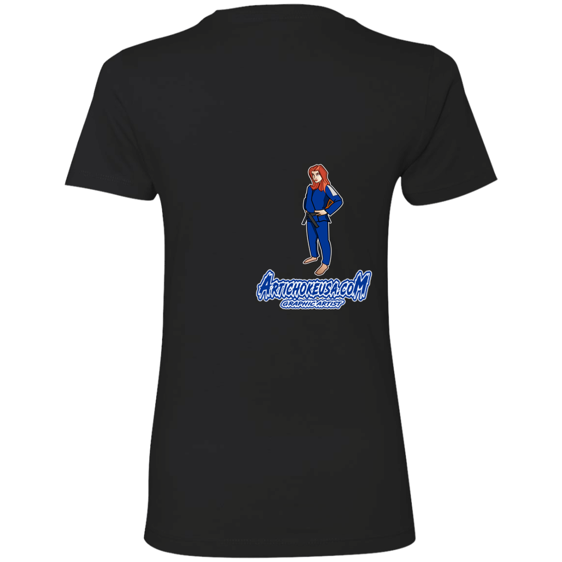 ArtichokeUSA Character and Font design. Let's Create Your Own Team Design Today. Amber. Ladies' Boyfriend T-Shirt