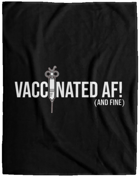 ArtichokeUSA Custom Design. Vaccinated AF (and fine). Fleece Blanket - 60x80