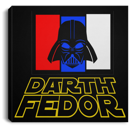 Artichoke Fight Gear Custom Design #15. Darth Fedor. Fedor Emelianenko / Darth Vader Parody. Fan Art Parody. MMA. Square Canvas .75in Frame