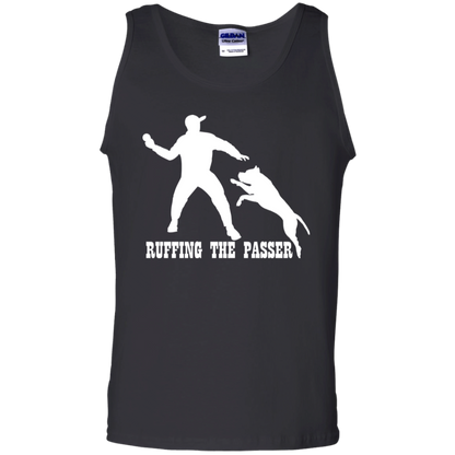 ArtichokeUSA Custom Design. Ruffing the Passer. Pitbull Edition. Male Version. 100% Cotton Tank Top