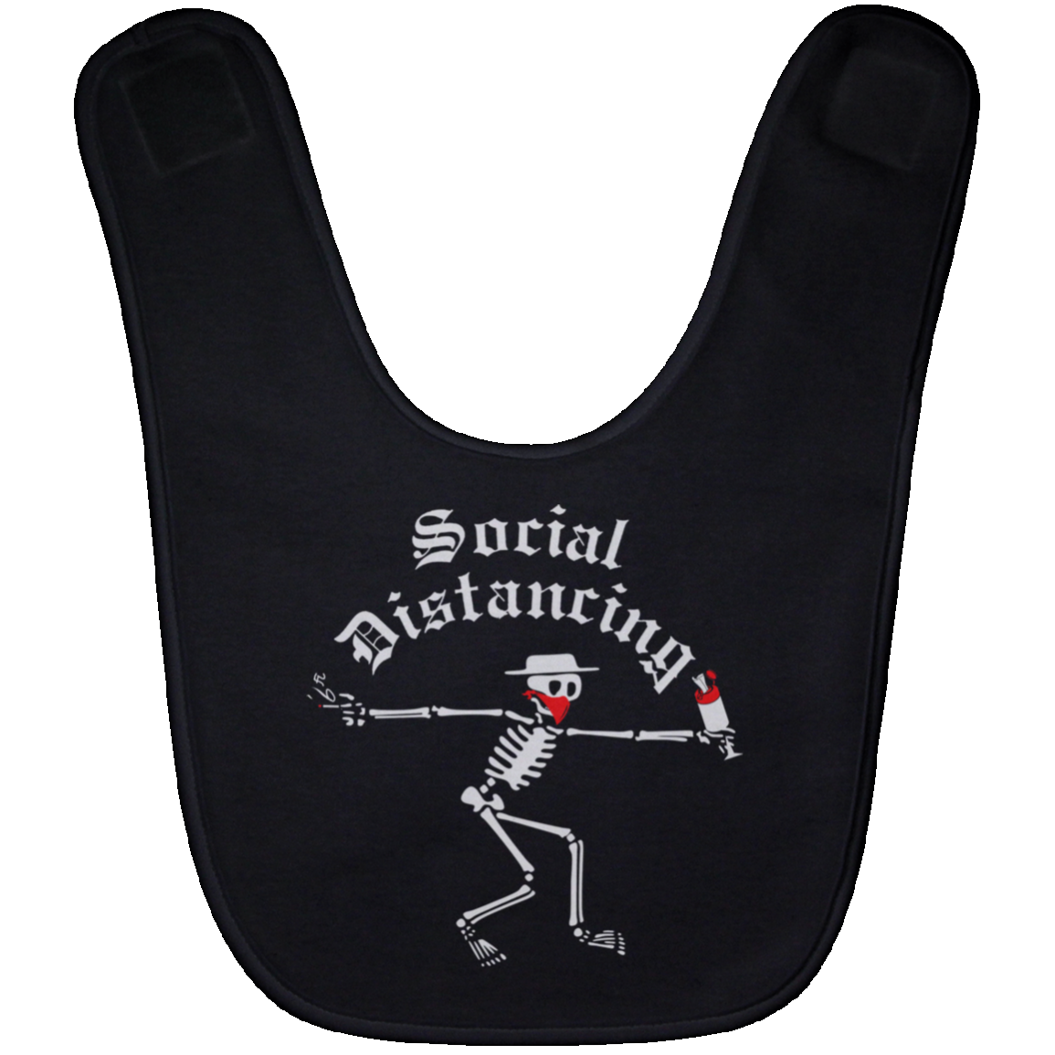 ArtichokeUSA Custom Design. Social Distancing. Social Distortion Parody. Baby Bib