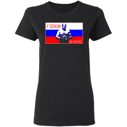 Artichoke Fight Gear Custom Design #14. Fedor Emelianenko Old Men Rule Fan Art. Ladies' 100% preshrunk cotton