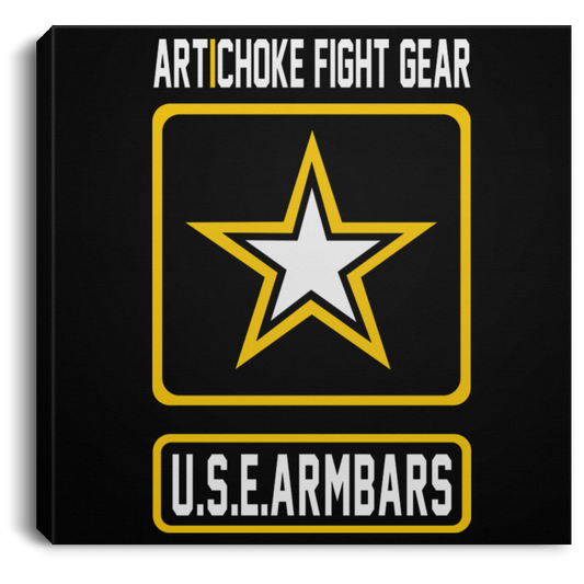Artichoke Fight Gear Custom Design #2. USE ARMBARS. Square Canvas .75in Frame