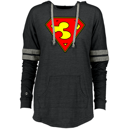 The GHOATS Custom Design. #38 Super 3. APA League. Ladies Hooded Low Key Pullover