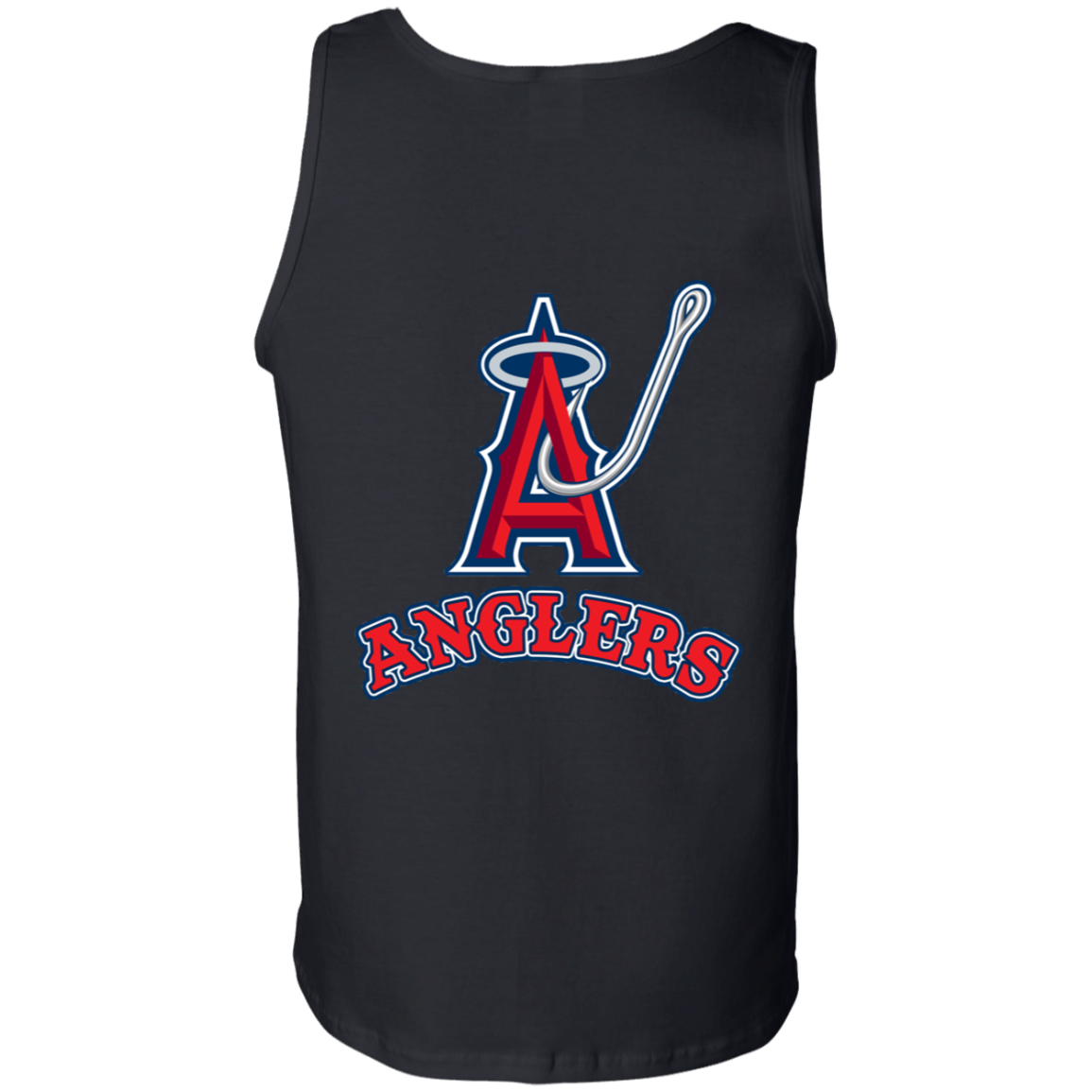 ArtichokeUSA Custom Design. Anglers. Southern California Sports Fishing. Los Angeles Angels Parody. 100% Cotton Tank Top