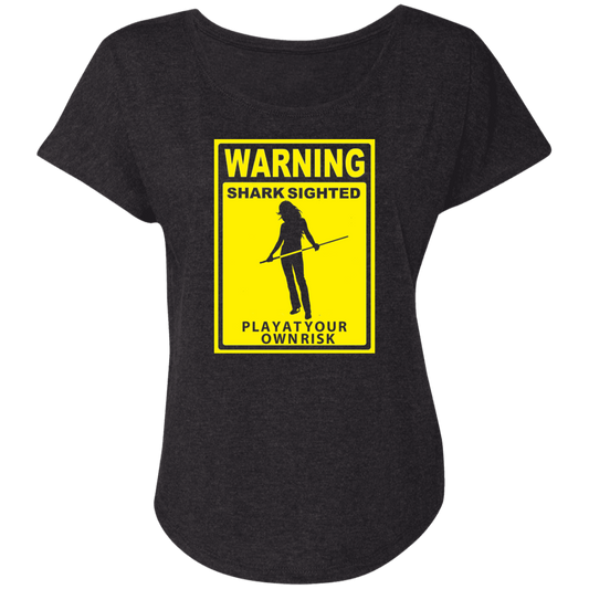 The GHOATS Custom Design. #34 Beware of Sharks. Play at Your Own Risk. (Ladies only version). Ladies' Triblend Dolman Sleeve