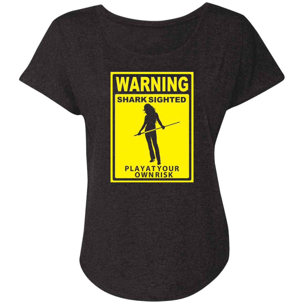 The GHOATS Custom Design. #34 Beware of Sharks. Play at Your Own Risk. (Ladies only version). Ladies' Triblend Dolman Sleeve