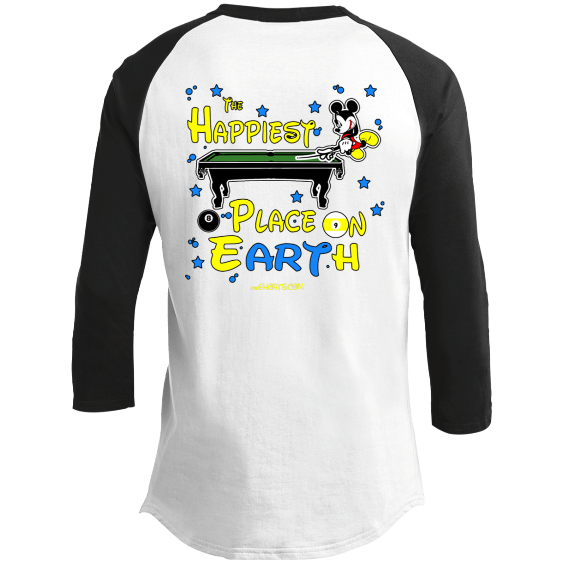 The GHOATS custom design #14. The Happiest Place On Earth. Fan Art. Youth 3/4 Raglan Sleeve Shirt
