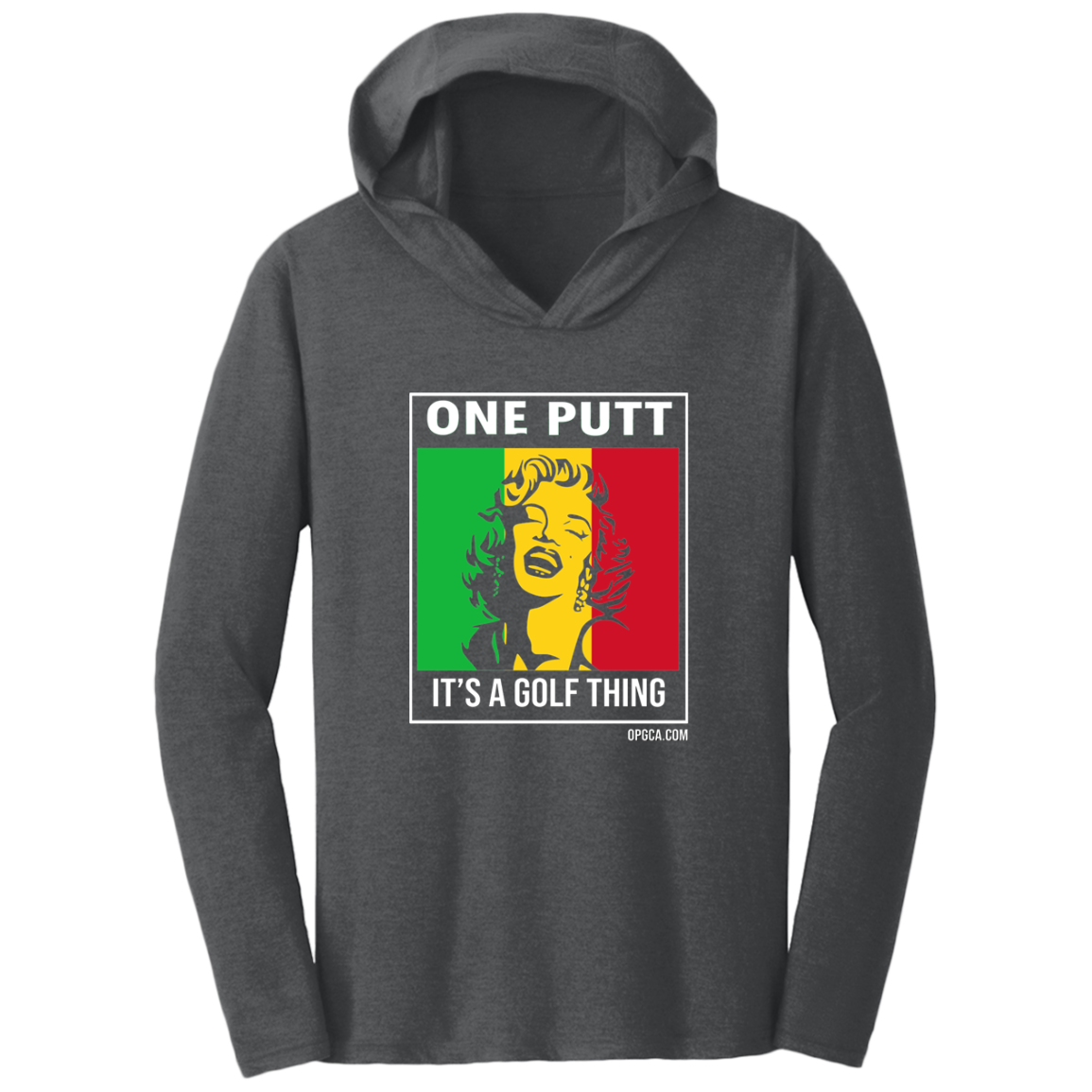OPG Custom Design #22. One Putt / One Love Parody with Fan Art. Female Edition. Triblend T-Shirt Hoodie