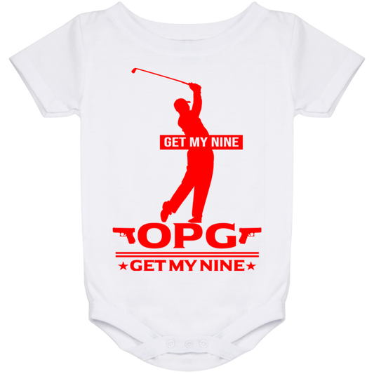OPG Custom Design #16. Get My Nine. Baby Onesie 24 Month