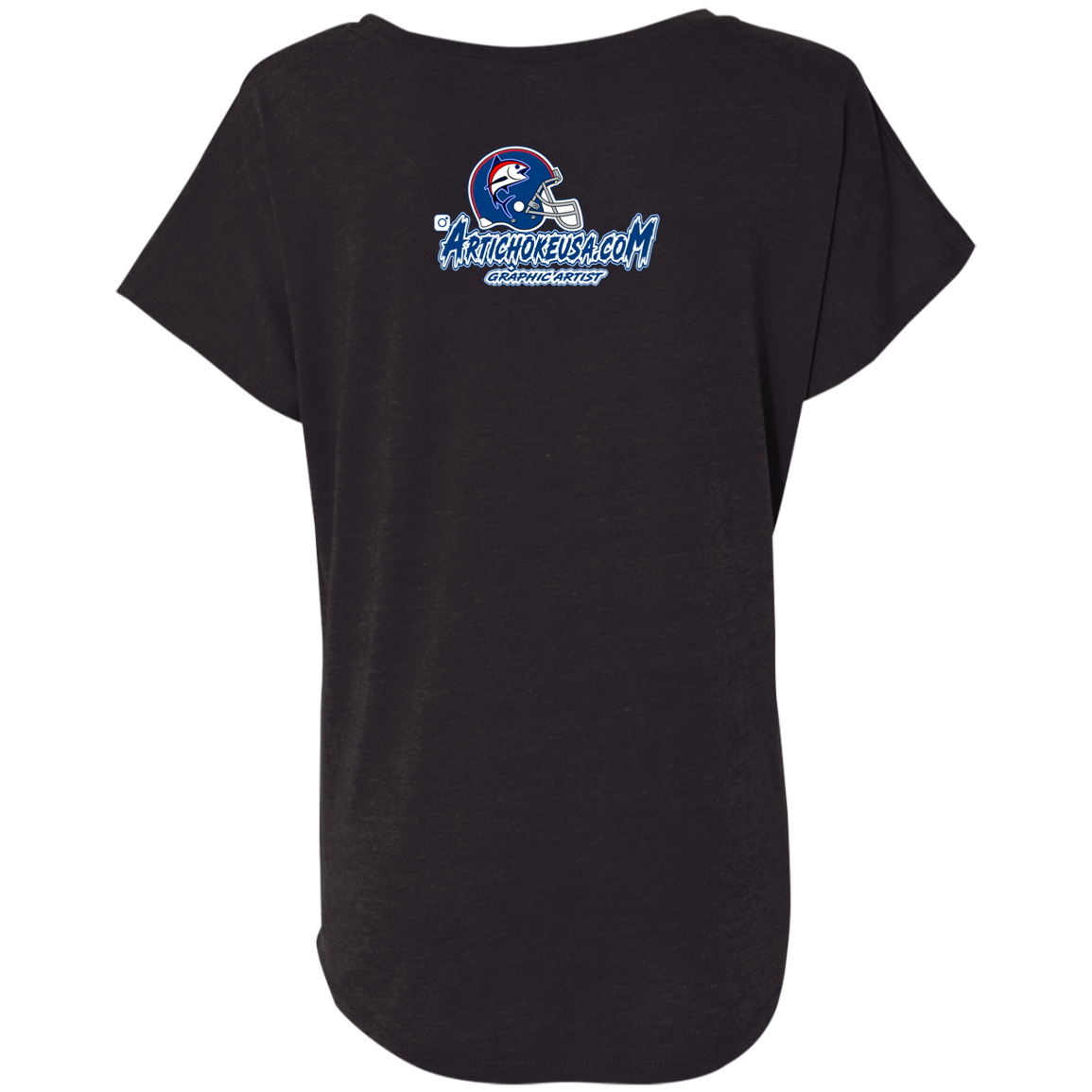 ArtichokeUSA Custom Design. The Big Tuna. Bill Parcell Tribute. NY Giants Fan Art. Ladies' Triblend Dolman Sleeve