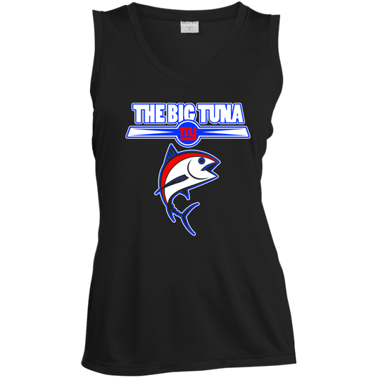 ArtichokeUSA Custom Design. The Big Tuna. Bill Parcell Tribute. NY Giants Fan Art. Ladies' Sleeveless V-Neck