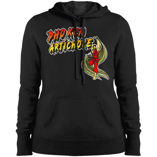 ArtichokeUSA Custom Design. Pho Ken Artichoke. Street Fighter Parody. Gaming. Ladies' Pullover Hooded Sweatshirt
