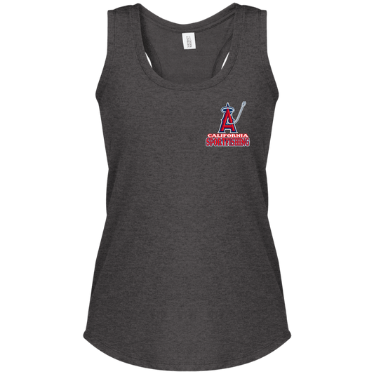 ArtichokeUSA Custom Design. Anglers. Southern California Sports Fishing. Los Angeles Angels Parody. Ladies' Tri Racerback Tank