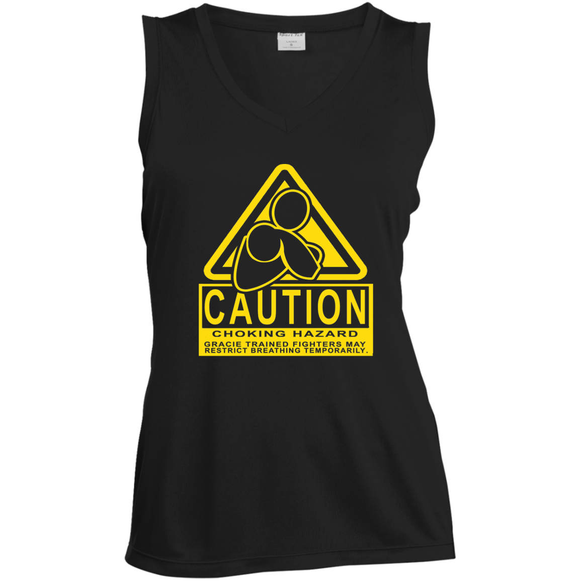 Artichoke Fight Gear Custom Design #7. Choking Hazard. Ladies' Sleeveless V-Neck Performance Tee