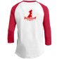 ArtichokeUSA Custom Design. Pitbull Love. Men's 3/4 Raglan Sleeve Shirt