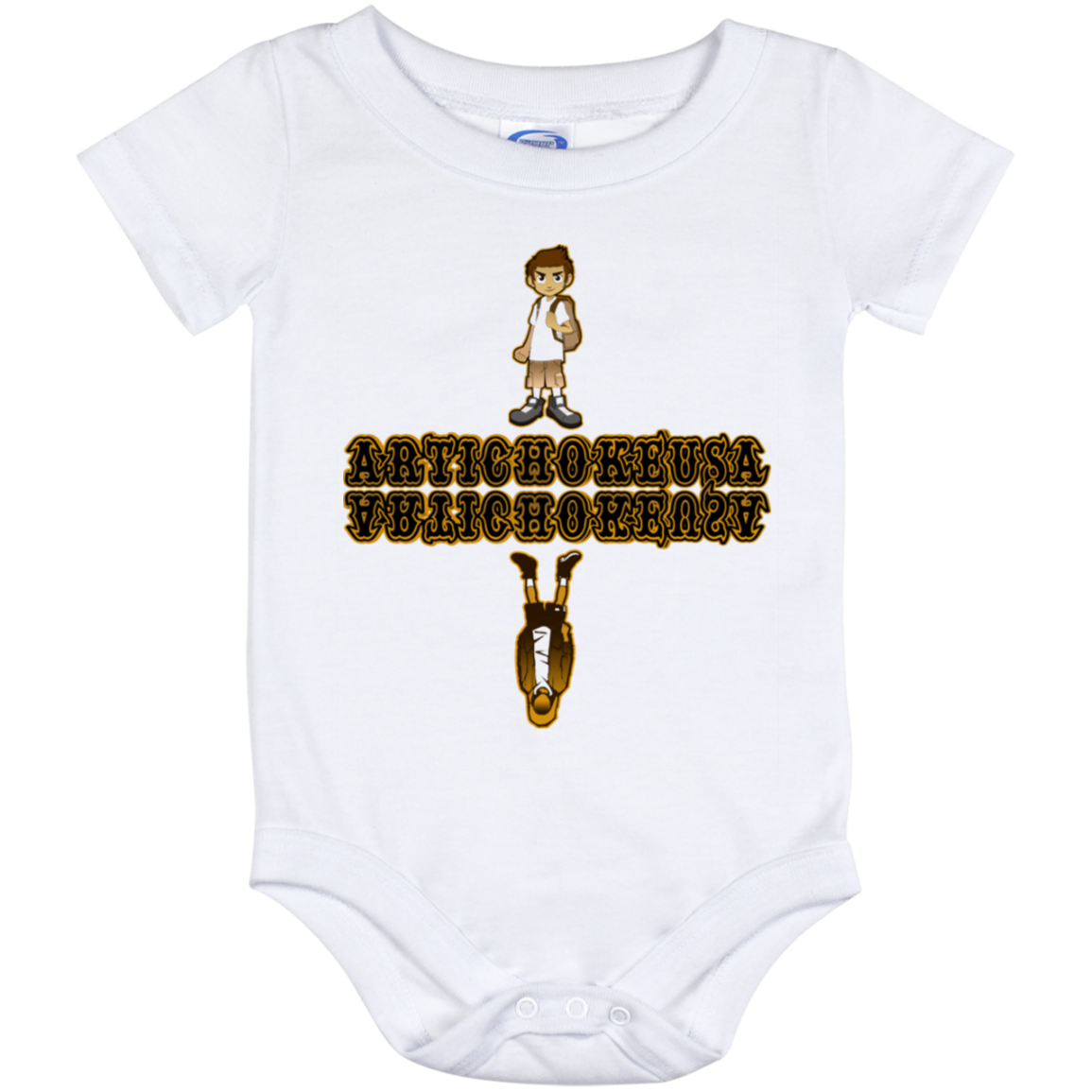 ArtichokeUSA Custom Design. Façade: (Noun) A false appearance that makes someone or something seem more pleasant or better than they really are. Baby Onesie 12 Month