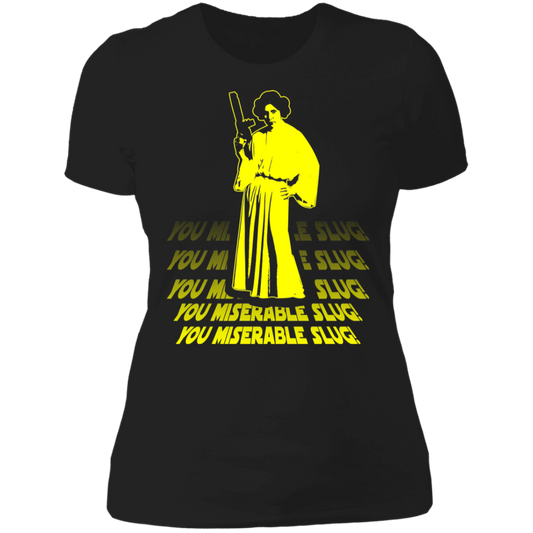 ArtichokeUSA Custom Design. You Miserable Slug. Carrie Fisher Tribute. Star Wars / Blues Brothers Fan Art. Parody. Ladies' Boyfriend T-Shirt