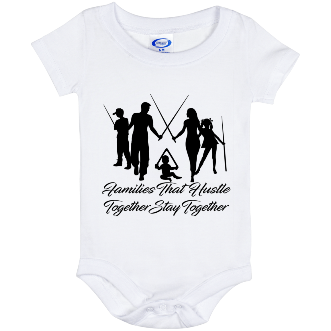 The GHOATS Custom Design. #11 Families That Hustle Together, Stay Together. Baby Onesie 6 Month