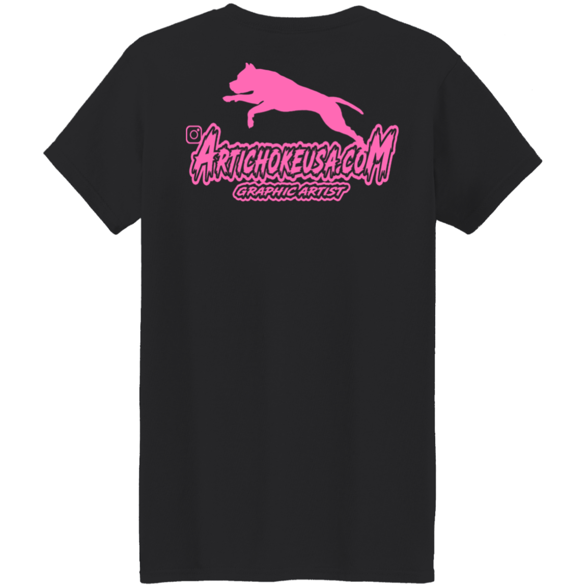 ArtichokeUSA Custom Design. Ruffing the Passer. Pitbull Edition. Female Version. Ladies' 5.3 oz. T-Shirt