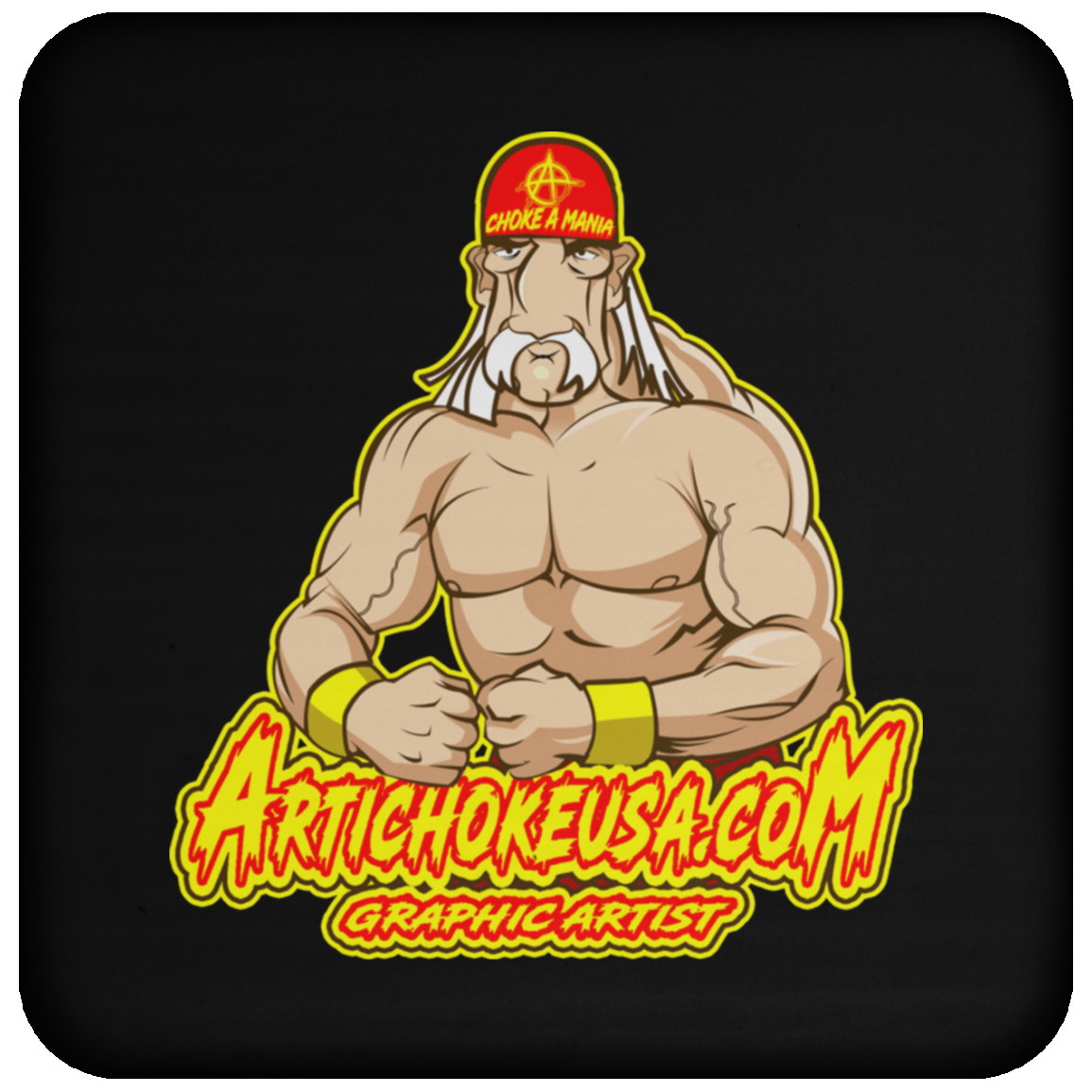 ArtichokeUSA Character and Font Design. Let’s Create Your Own Design Today. Fan Art. The Hulkster. Coaster