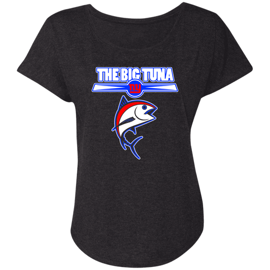 ArtichokeUSA Custom Design. The Big Tuna. Bill Parcell Tribute. NY Giants Fan Art. Ladies' Triblend Dolman Sleeve