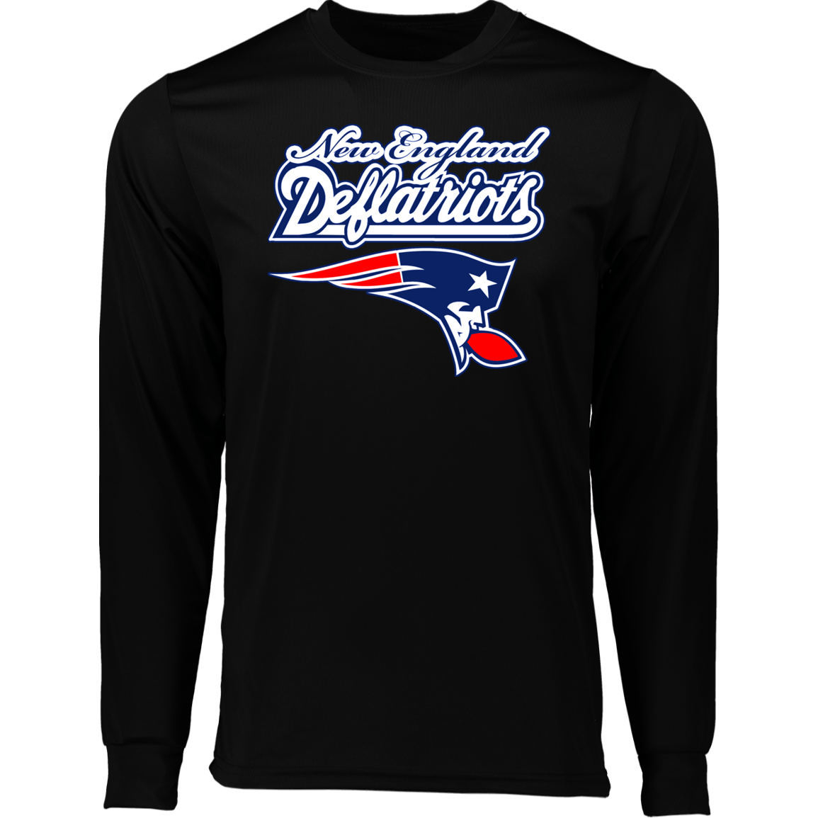 ArtichokeUSA Custom Design. New England Deflatriots. New England Patriots Parody. Long Sleeve Moisture-Wicking Tee