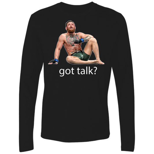 Artichoke Fight Gear Custom Design #12. Got Talk? MMA. Men's 100% combed ring-spun cotton long sleeve