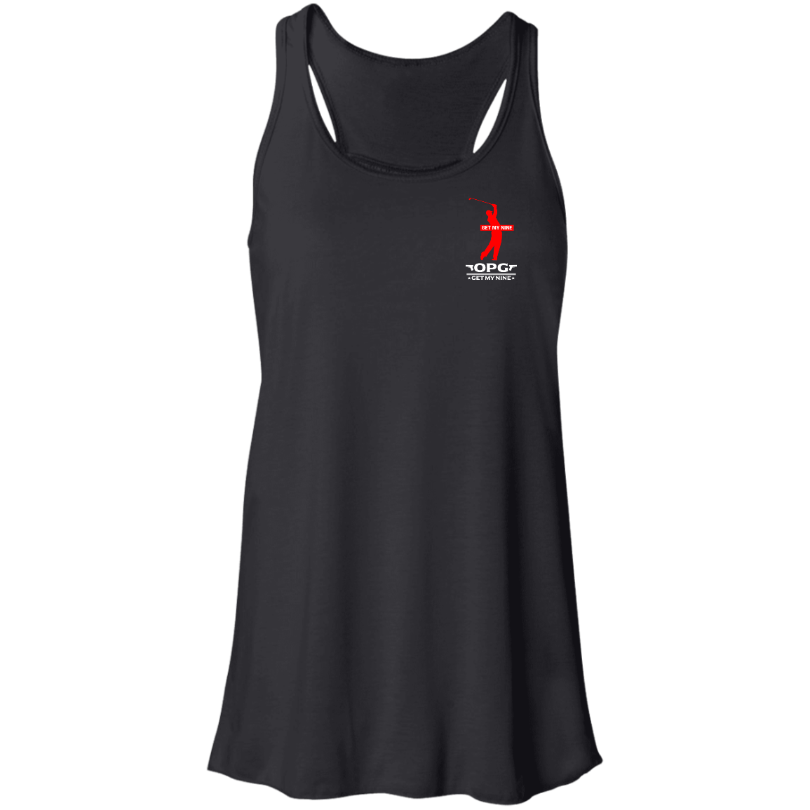 OPG Custom Design #16. Get My Nine.  Male Version. Flowy Racerback Tank