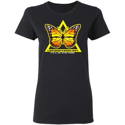 Artichoke Fight Gear Custom Design #7. Lepidopterology: The study of butterflies and moths. Butterfly Guard. It's a Jiu Jitsu Thing. Brazilian Edition. Ladies' 100% preshrunk cotton