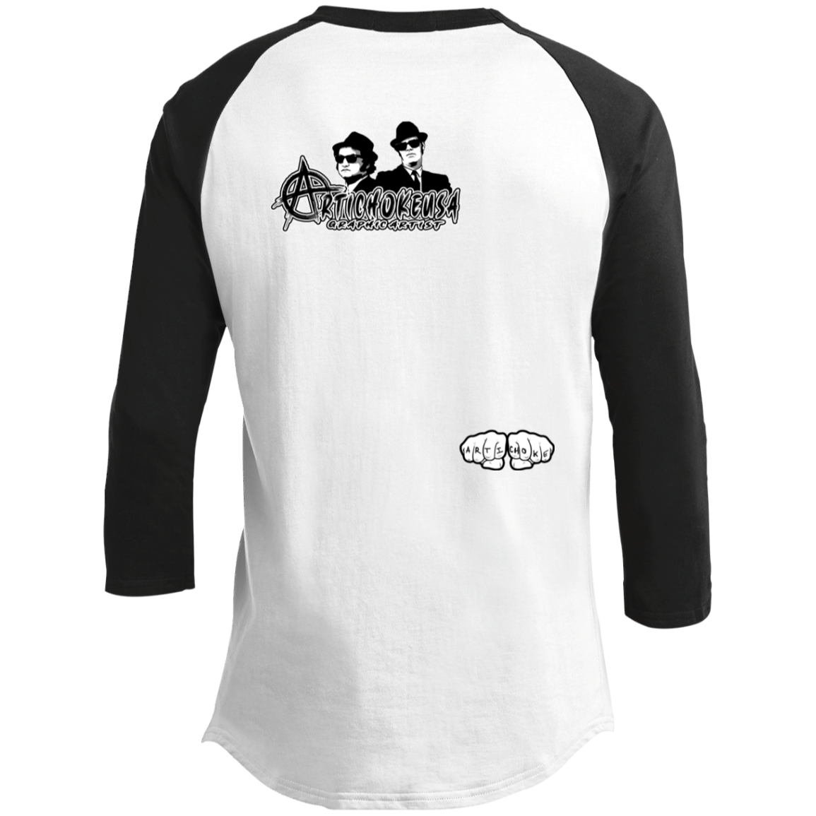 ArtichokeUSA Custom Design. The Good Ole Boys. Blues Brothers Fan Art. Youth 3/4 Raglan Sleeve Shirt