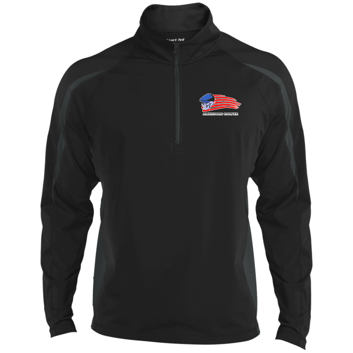 OPG Custom Design #12. Golf America. Male Edition. 1/2 Zip Sport Wicking Colorblock 1/2 Zip