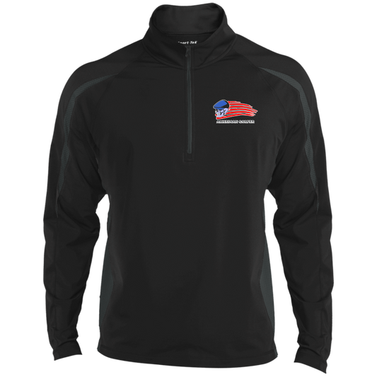 OPG Custom Design #12. Golf America. Male Edition. 1/2 Zip Sport Wicking Colorblock 1/2 Zip