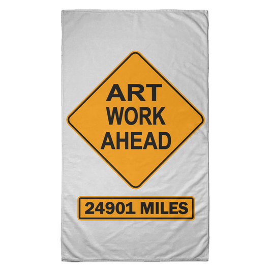 ArtichokeUSA Custom Design. Art Work Ahead. 24,901 Miles (Miles Around the Earth). Towel - 35x60
