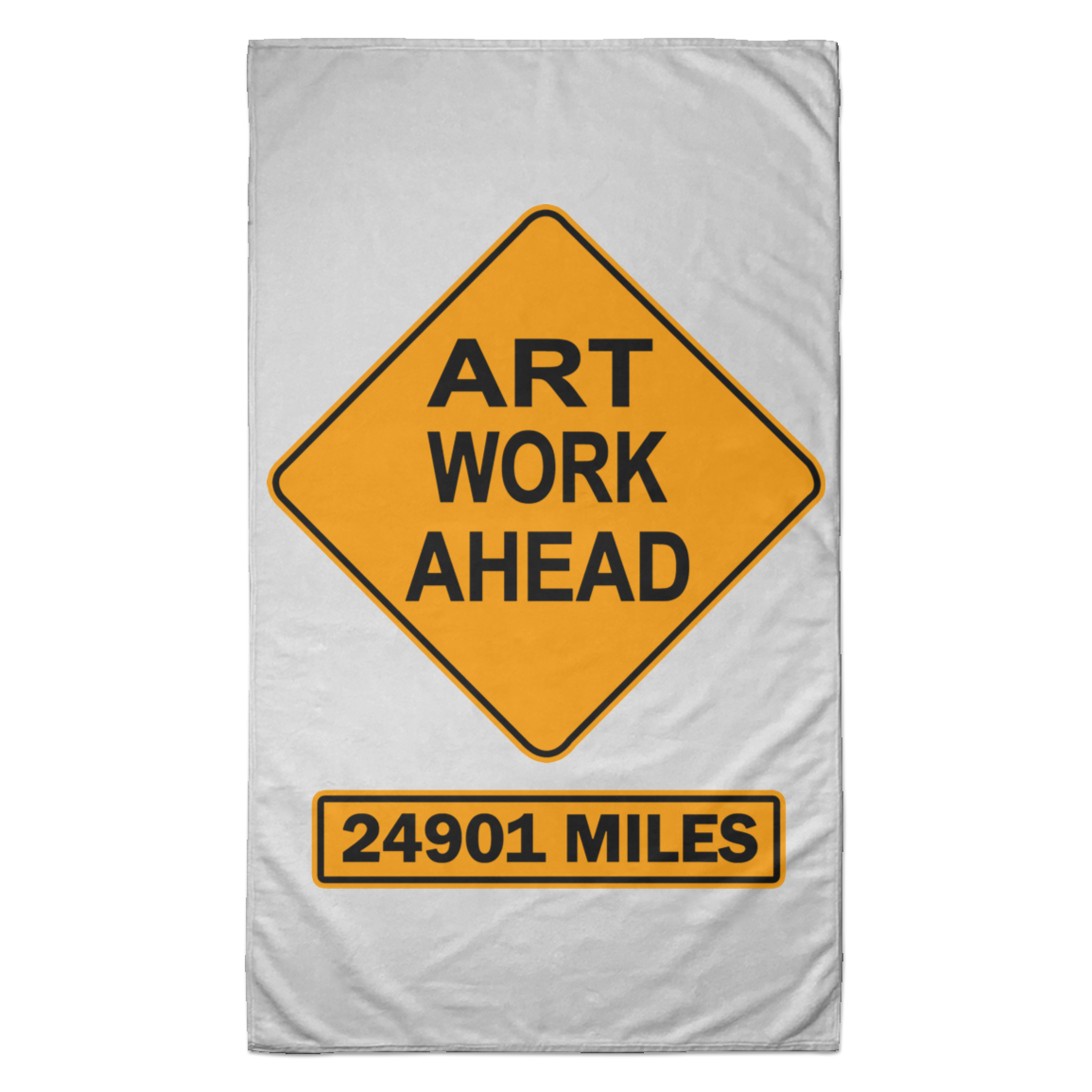 ArtichokeUSA Custom Design. Art Work Ahead. 24,901 Miles (Miles Around the Earth). Towel - 35x60